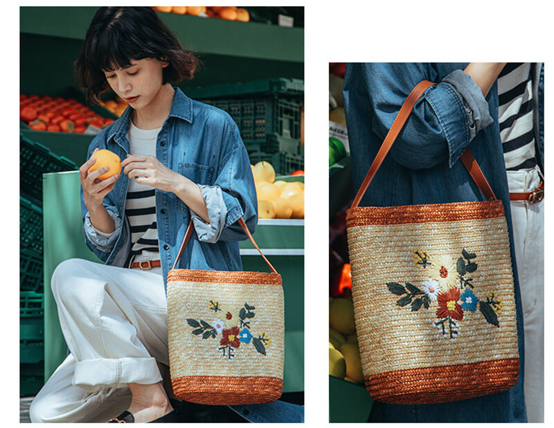 handtasche damen stroh