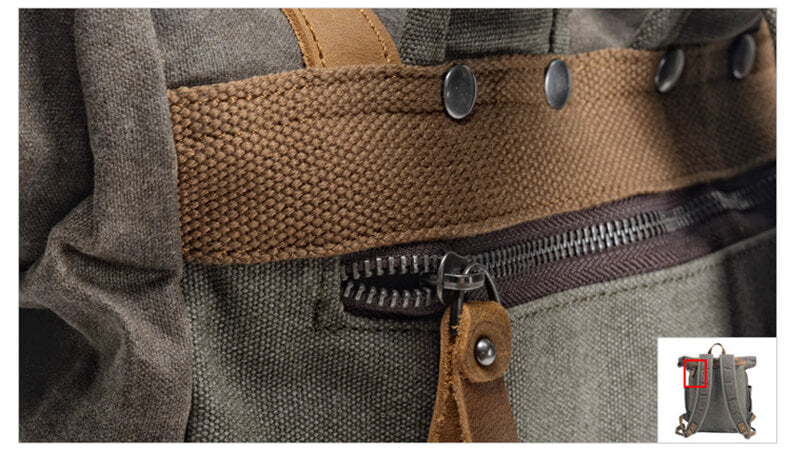 gewachstes Canvas Rucksack Herren Outdoor für Uniund Reisen