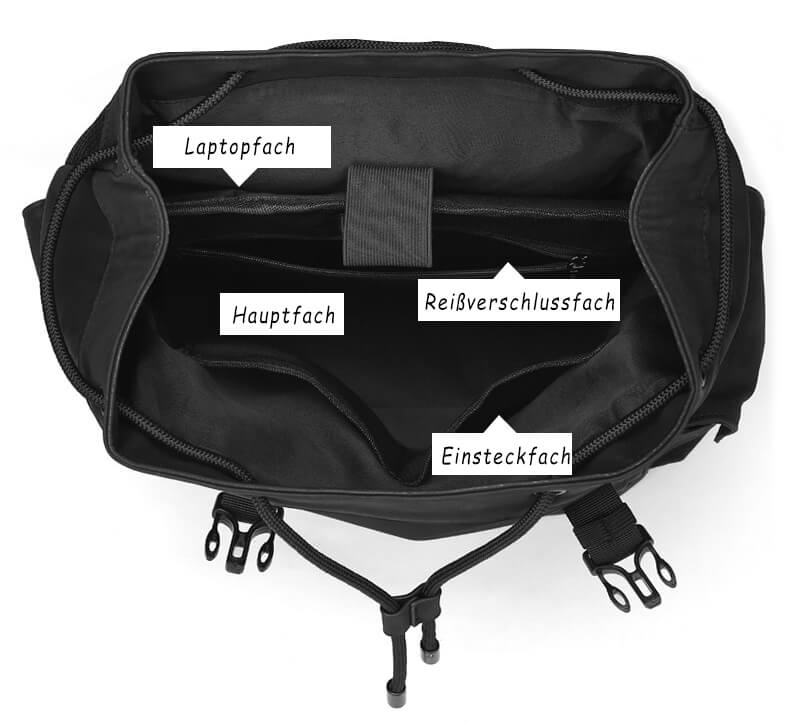 groß Rucksack Herren Oxford mit kordelzug Laptopfach für Freizeit