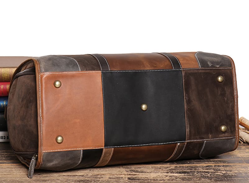 große Herren Handtasche Leder Reisetasche mit Schuhfach