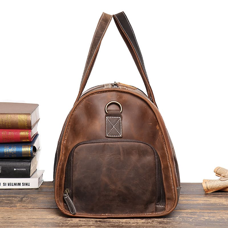 große Herren Handtasche Leder Reisetasche mit Schuhfach