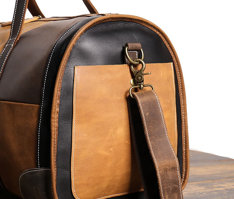 große Herren Handtasche Leder Reisetasche mit Schuhfach