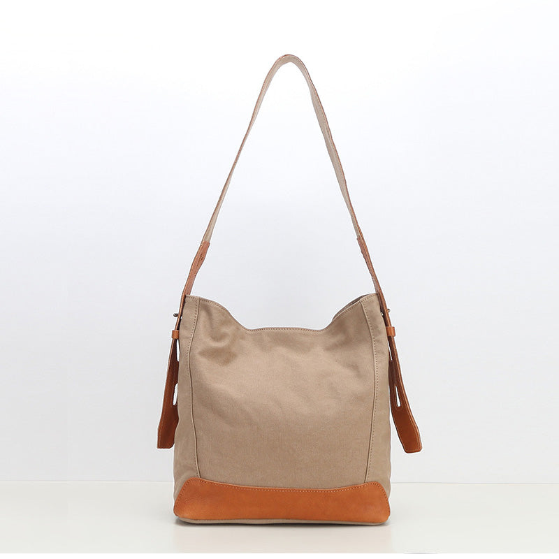 große Schultertasche Damen Umhängetasche Frauen Canvas