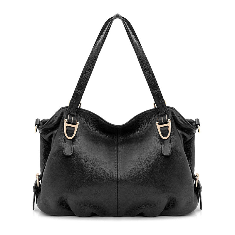 umhängetasche damen schwarz leder