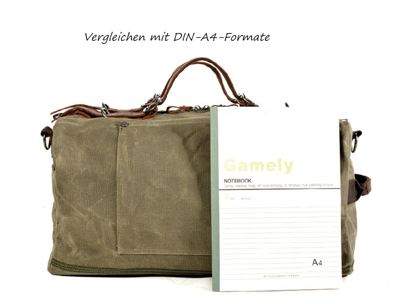 große Vintage Reisetasche Herren aus Canvas Umhängetasche Handtasche