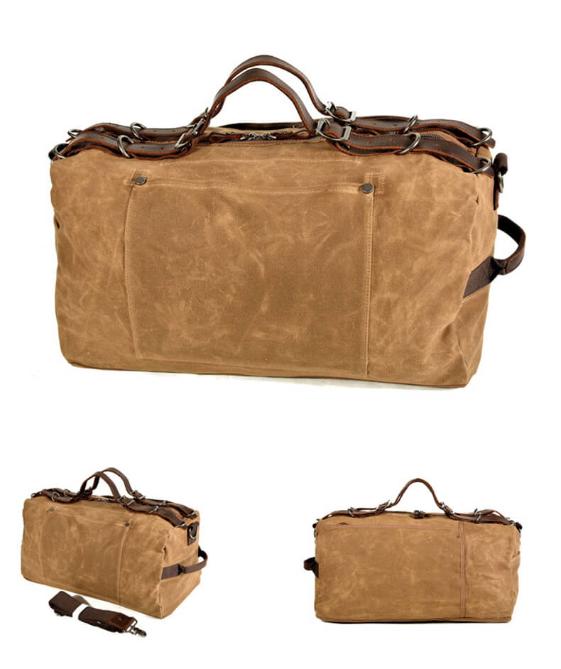 große Vintage Reisetasche Herren aus Canvas Umhängetasche Handtasche