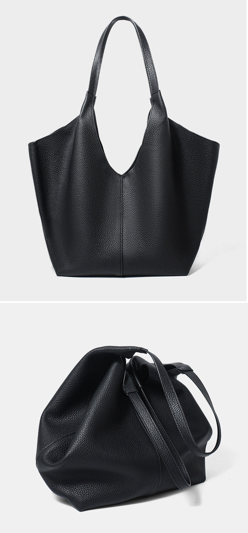 große Damen Schultertasche weiches Leder mit abnehmbarer Innentasche