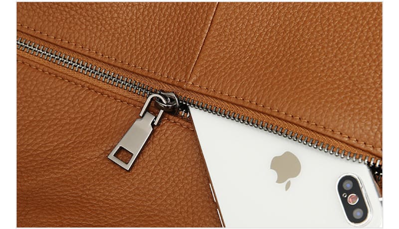 große Leder Schultertasche Damen Ledertasche Umhängetasche schlicht