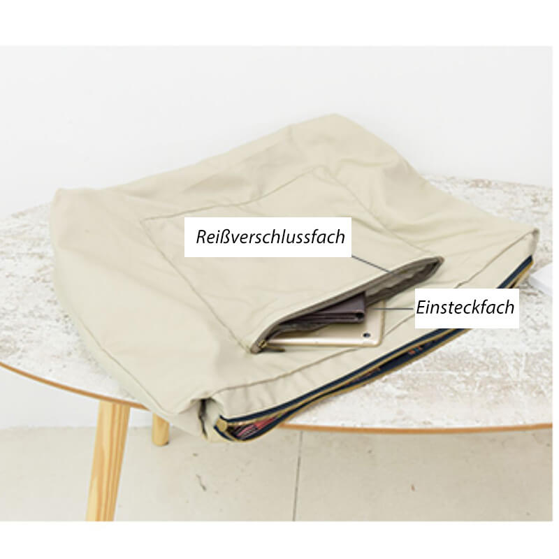 große Schultertasche Damen bunte Umhängetasche aus Polyester Baumwoll Mischgewebe