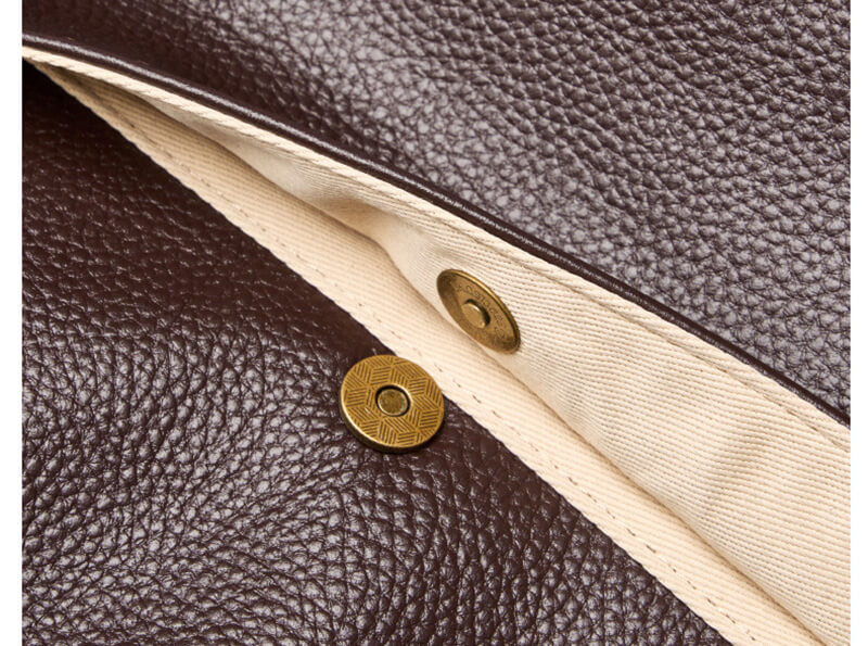große Schultertasche Damen Leder Umhängetasche in Schwarz und Kaffeebraun