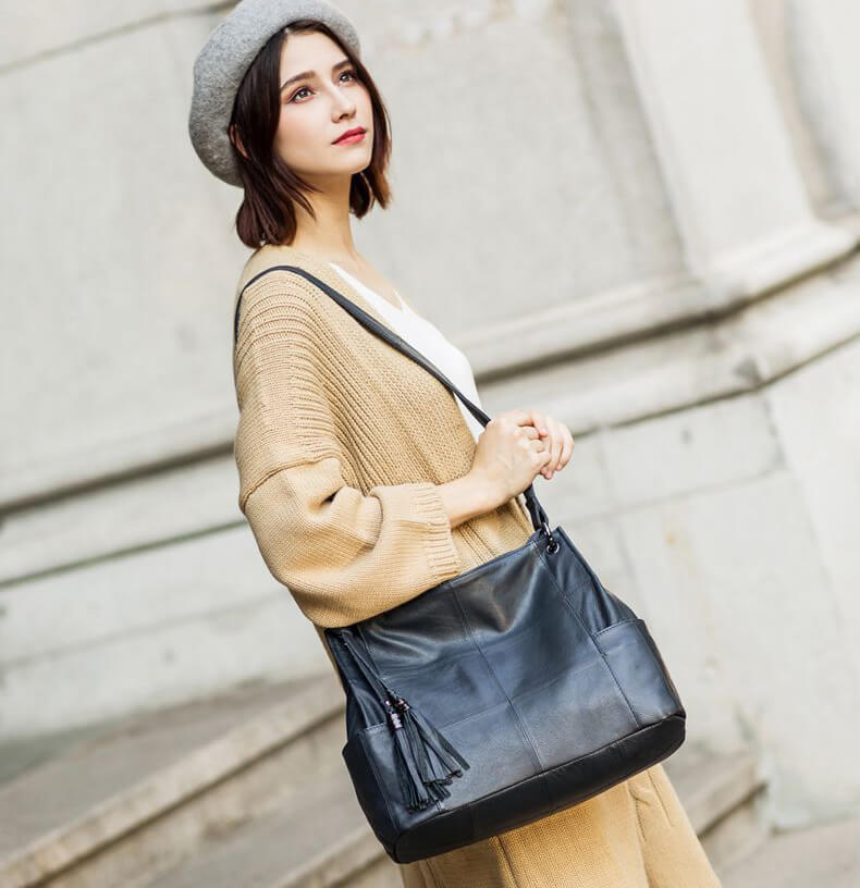schultertasche handtasche damen leder