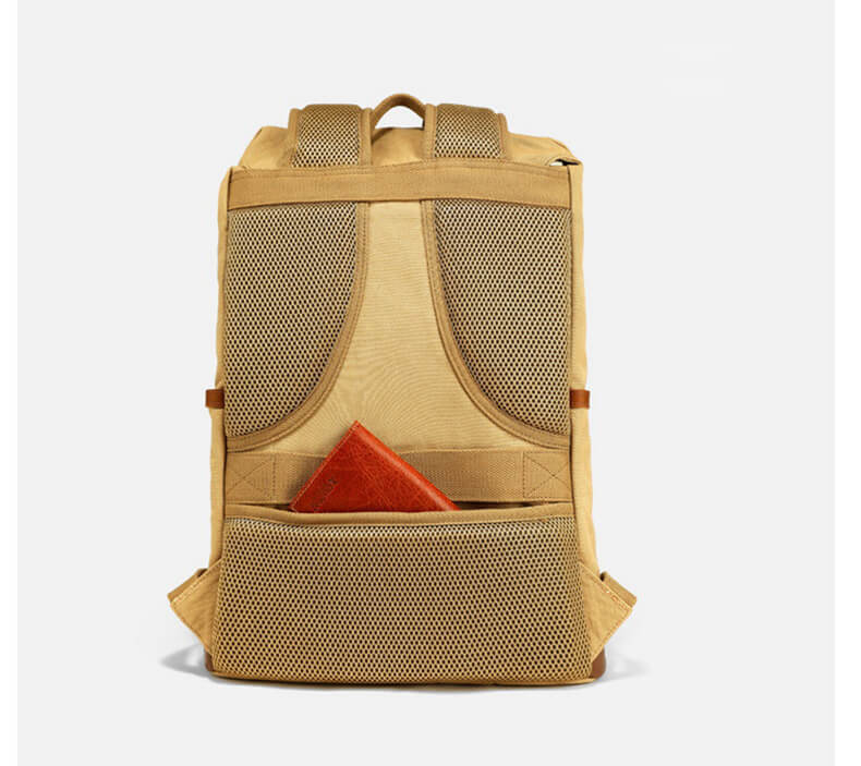 großer Herren Rucksack Retro Canvas Reiserucksack Kordelzug