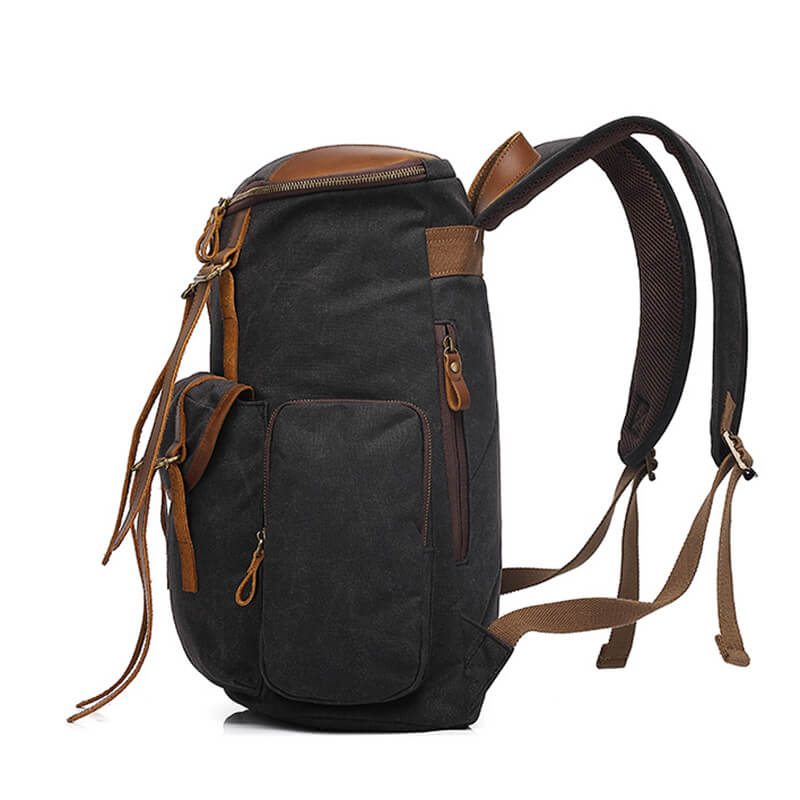 großer Rucksack Herren aus Canvas Segeltuchtasche mit Laptopfach