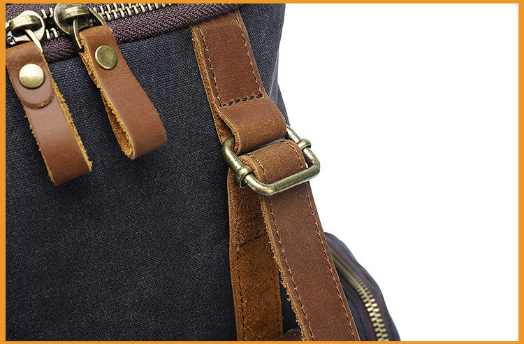 großer Rucksack Herren aus Canvas Segeltuchtasche mit Laptopfach