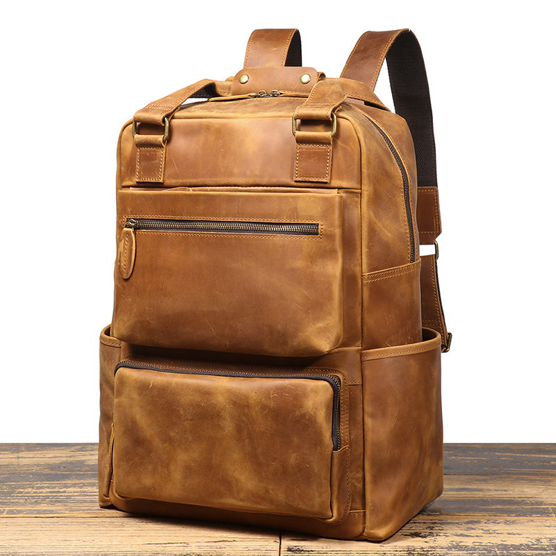 leder rucksack herren vintage