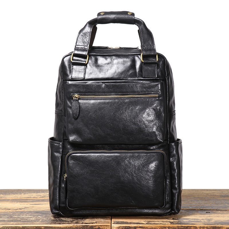 rucksack leder schwarz herren