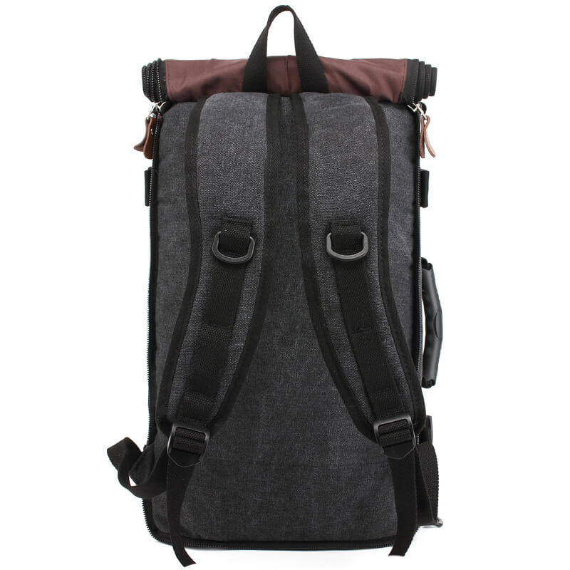 großer Rucksack Umhängetasche Kombi herren aus Segeltuch Backpack für Reisen