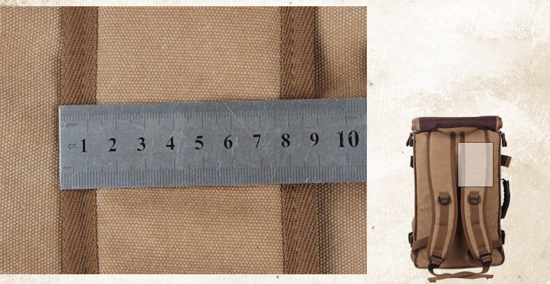 großer Rucksack Umhängetasche Kombi herren aus Segeltuch Backpack für Reisen