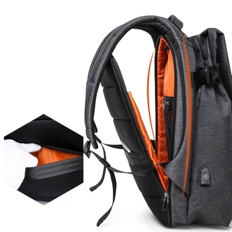 großer Rucksack aus Oxford für Schule für Reisen mit Laptopfach