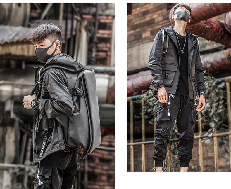 großer Rucksack aus Oxford für Schule für Reisen mit Laptopfach