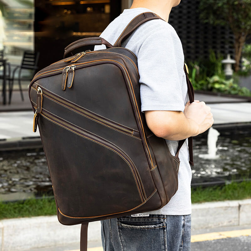 rucksack herren leder