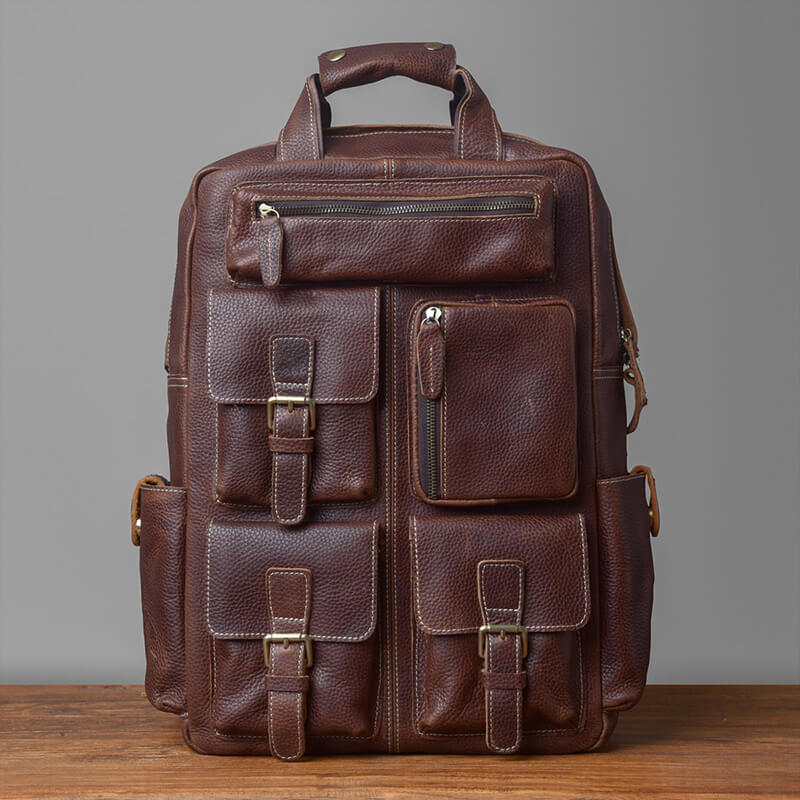 retro leder rucksack herren vintage