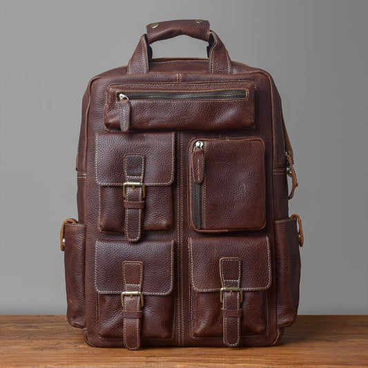 retro leder rucksack herren vintage