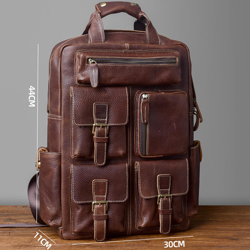 groß leder rucksack herren