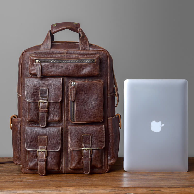 leder rucksack herren laptop