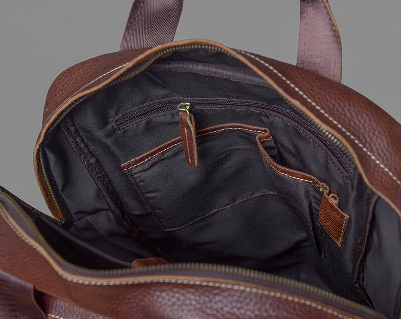 großer Rucksack Herren Leder mit vielen Fächern Vintage