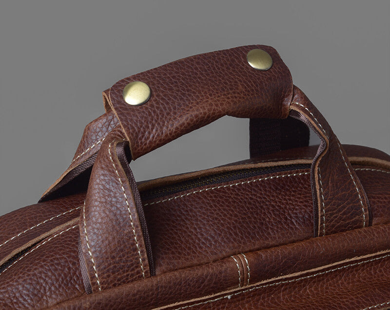 großer Rucksack Herren Leder mit vielen Fächern Vintage