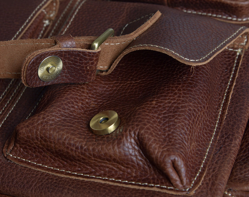 großer Rucksack Herren Leder mit vielen Fächern Vintage