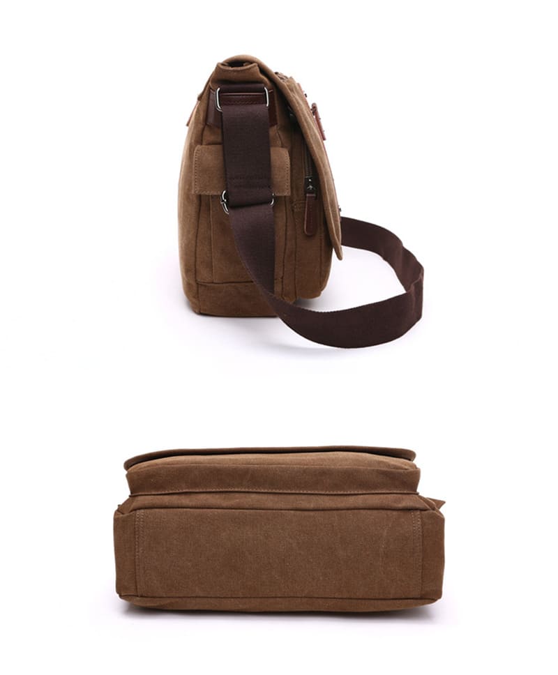 günsitge Umhängetasche Canvas Herren Segeltuch Schule Schultertasche für Uni Männer