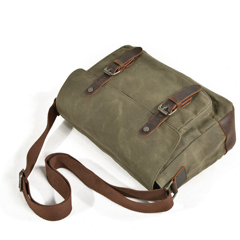 günstige Umhängetasche aus gewachstem Canvas für Herren Tasche Männer Freizeit