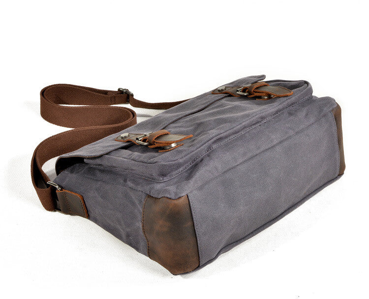 günstige Umhängetasche aus gewachstem Canvas für Herren Tasche Männer Freizeit
