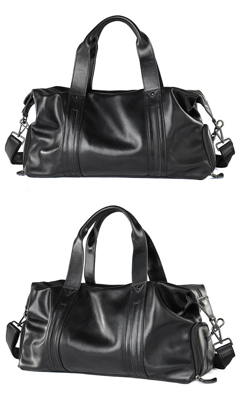 Handtasche Herren Leder große Umhängetasche Reisetasche schwarz