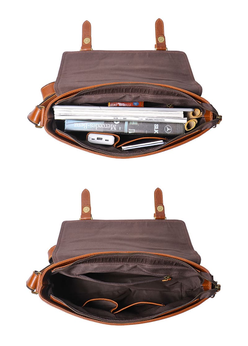 Männer Businesstasche Herren Umhängetasche Leder Vintage Aktentasche