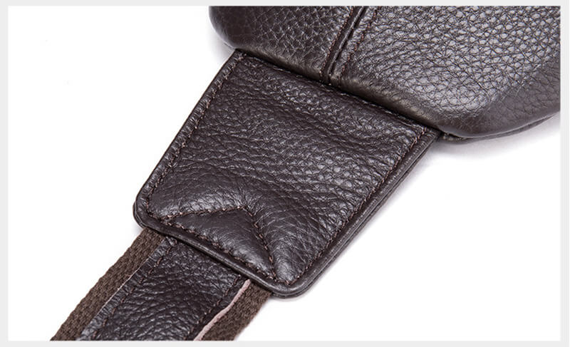 Herren Brusttasche Leder Krokodil Muster Sling Bag