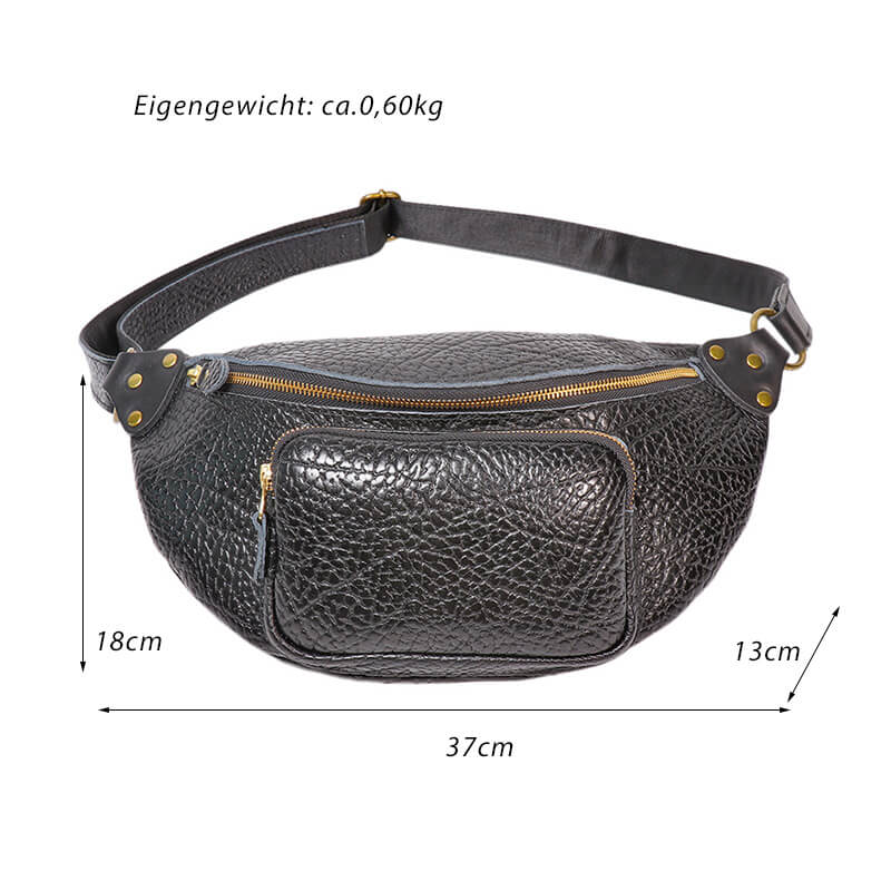 brusttasche herren leder schwarz