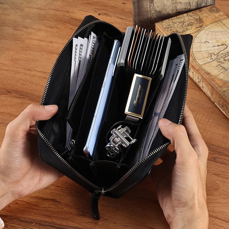 pouch herren leder