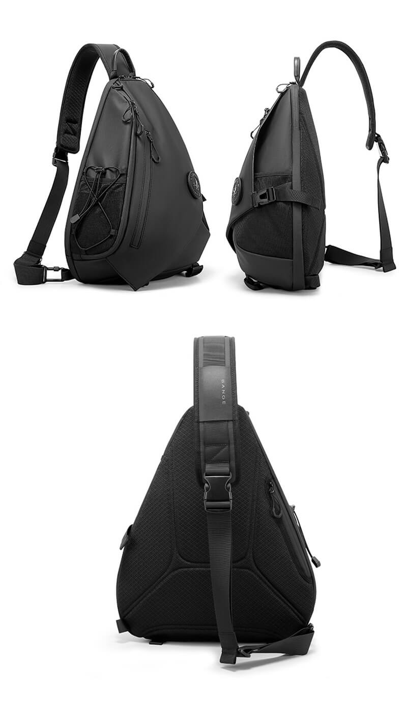 Herren große Brusttasche aus Oxford wasserdichter Rucksack mit 1 Gurt