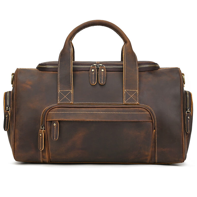 Herren Handtasche Crazy Horse Leder Reisetasche Umhängetasche
