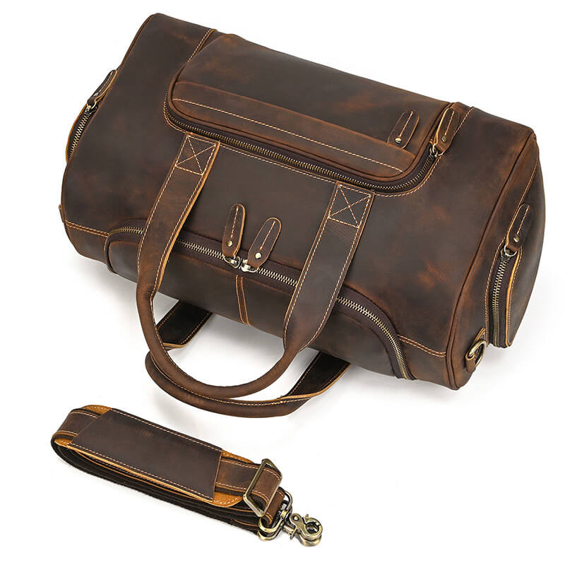 Herren Handtasche Crazy Horse Leder Reisetasche Umhängetasche