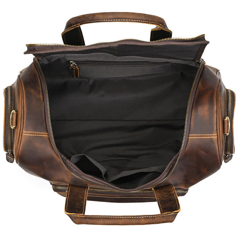 Herren Handtasche Crazy Horse Leder Reisetasche Umhängetasche