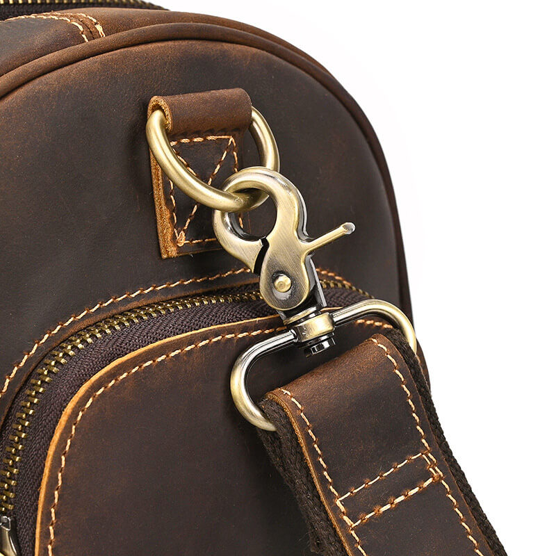 Herren Handtasche Crazy Horse Leder Reisetasche Umhängetasche