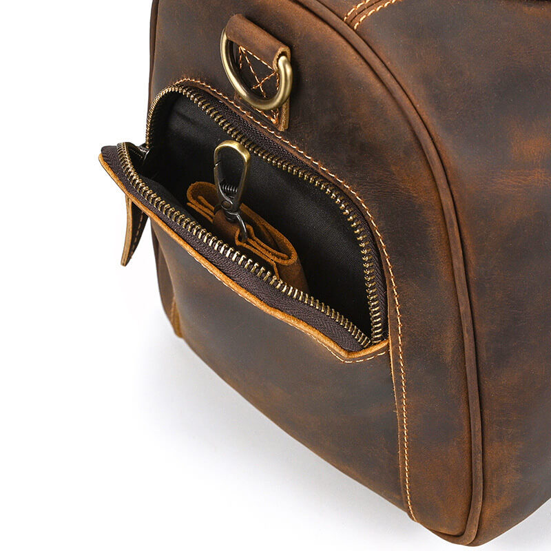 Herren Handtasche Crazy Horse Leder Reisetasche Umhängetasche