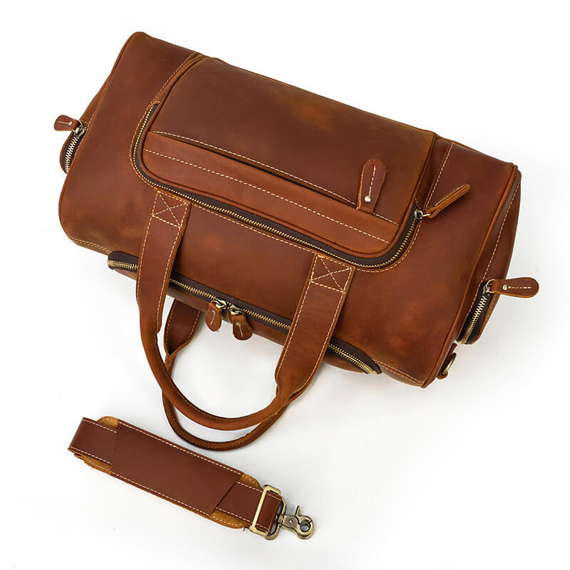 Herren Handtasche Crazy Horse Leder Reisetasche Umhängetasche