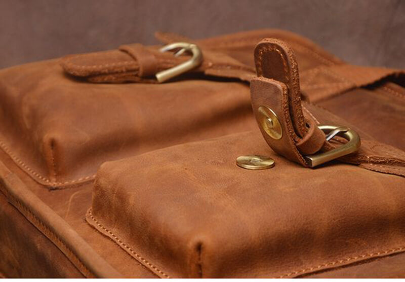 Herren Handtasche Vintage Leder Businesstasche Aktentasche mit Laptopfach