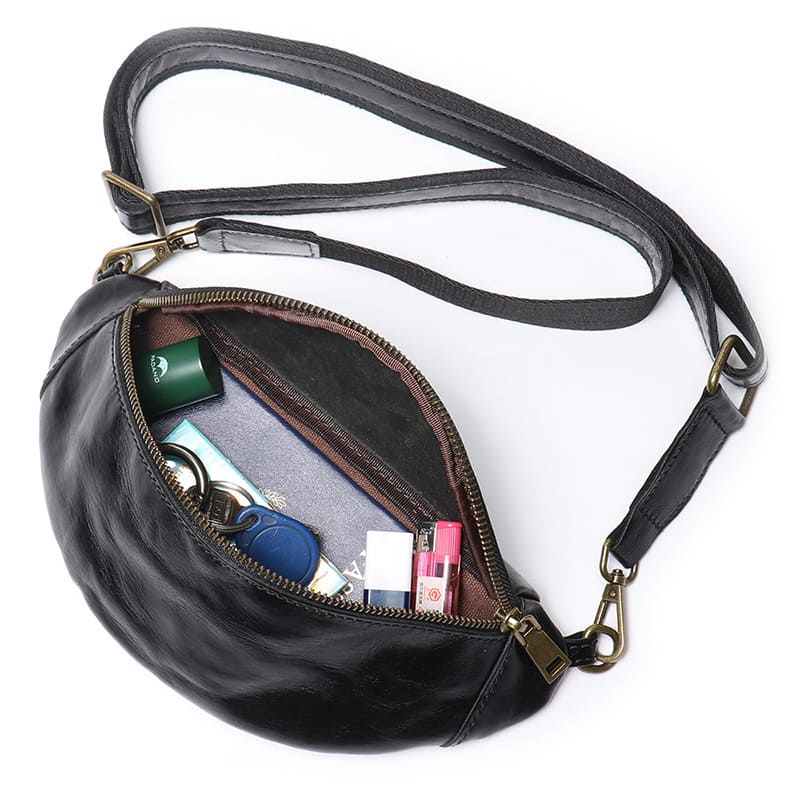 Herren Hüfttasche Bauchtasche Leder Umhängetasche Vintage Outdoor