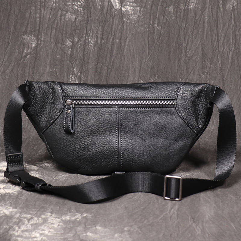 Herren Hüfttasche Leder Outdoor Wandern in Schwarz und Kaffeebraun